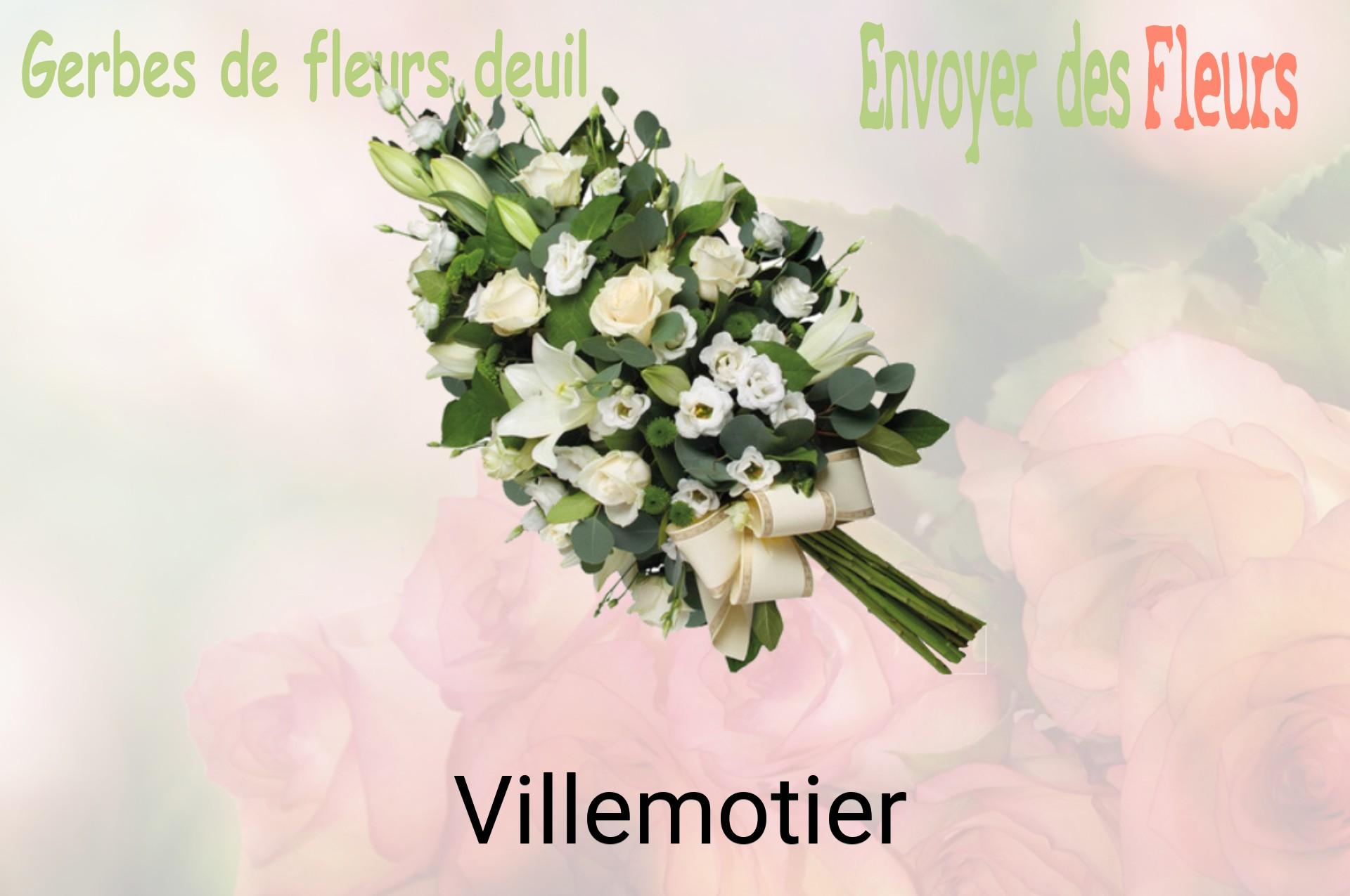 Gerbe de fleurs de deuil livrée à Villemotier